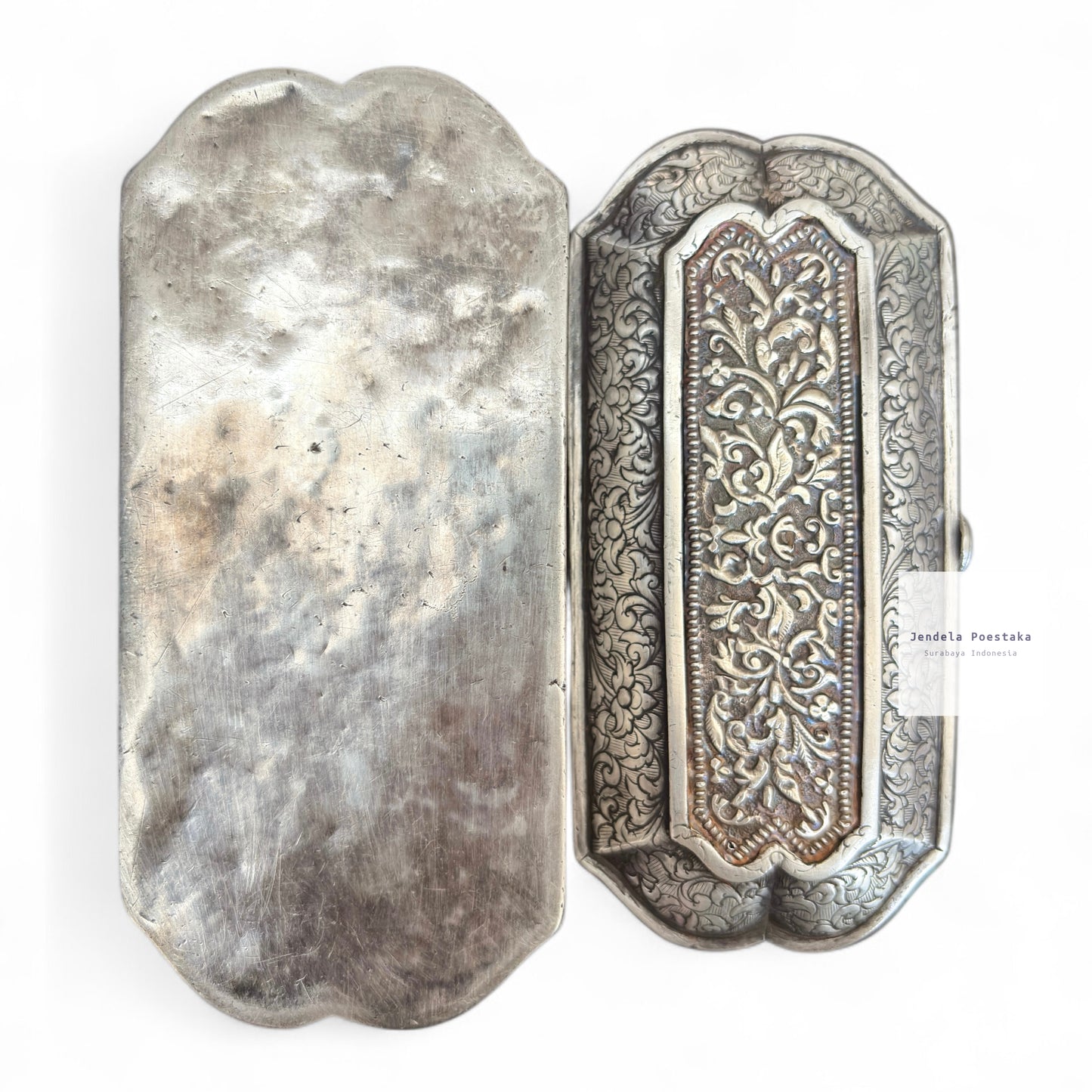 Antique Silver Betel and Tobacco Box – 19th Century Sumatra