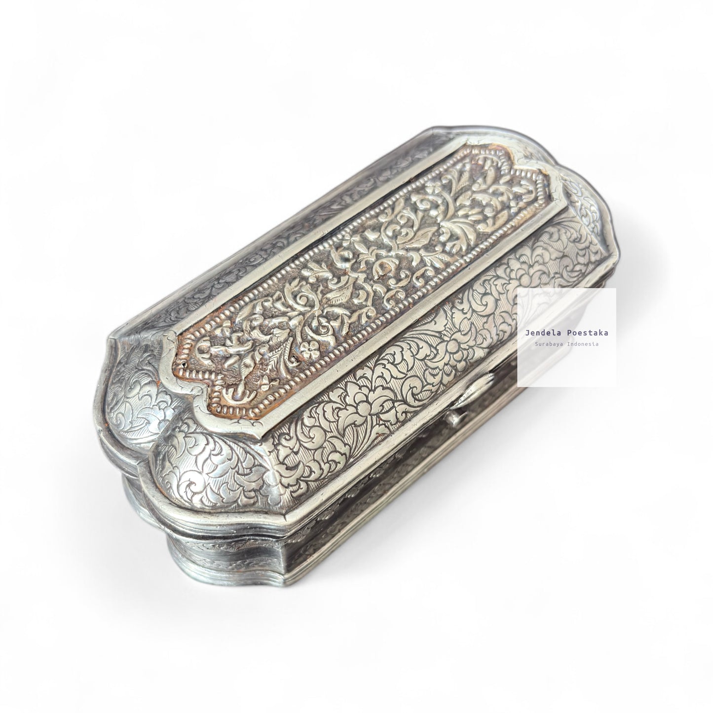 Antique Silver Betel and Tobacco Box – 19th Century Sumatra