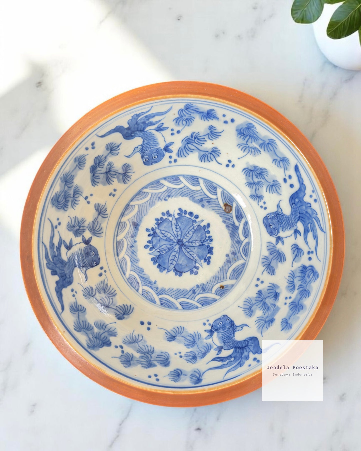 Patiman Ceramic Wash Bowl – 19th Century Batavian Export Porcelain