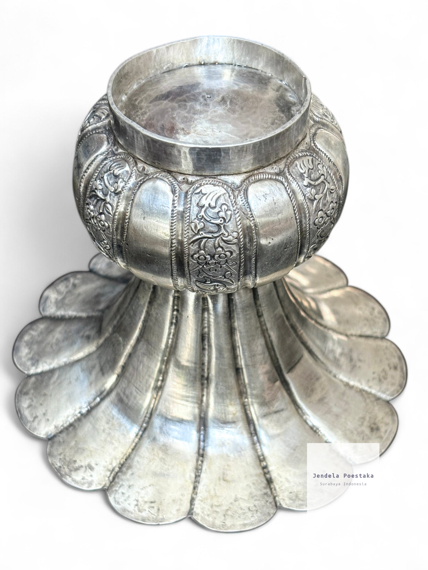 Peranakan Silver Spittoon