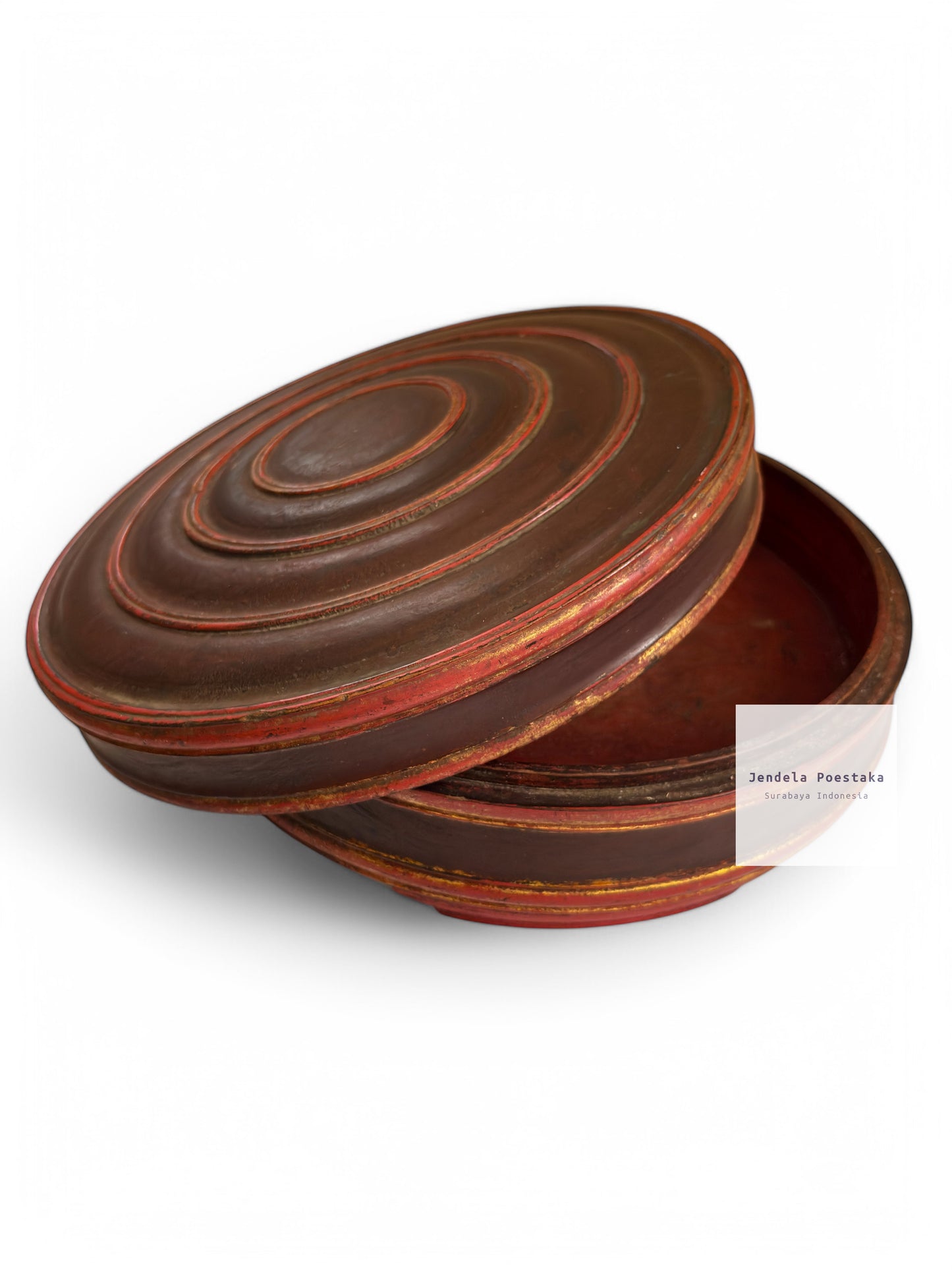 Antique Peranakan Wooden Tenong (Late 19th–Early 20th Century)