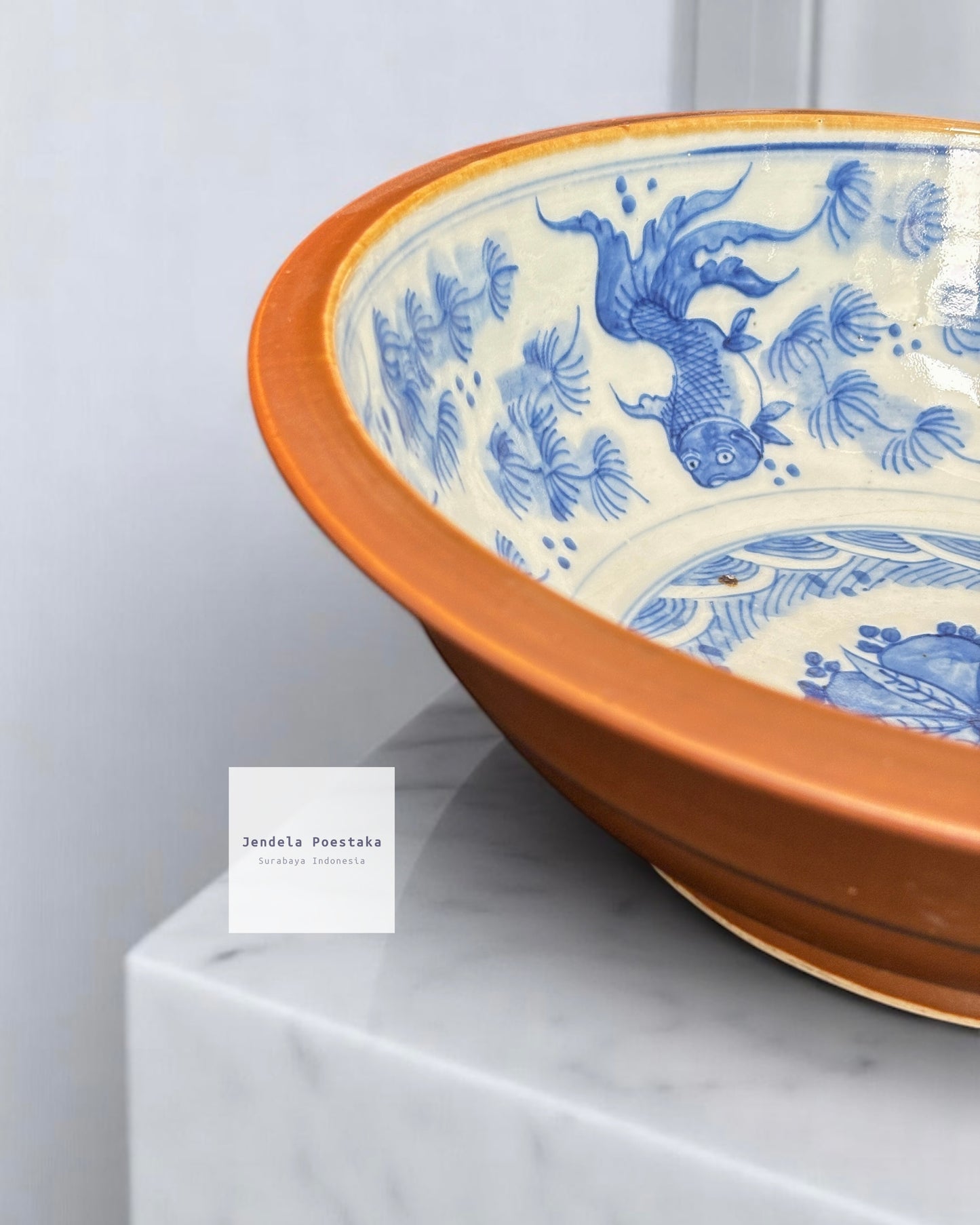 Patiman Ceramic Wash Bowl – 19th Century Batavian Export Porcelain