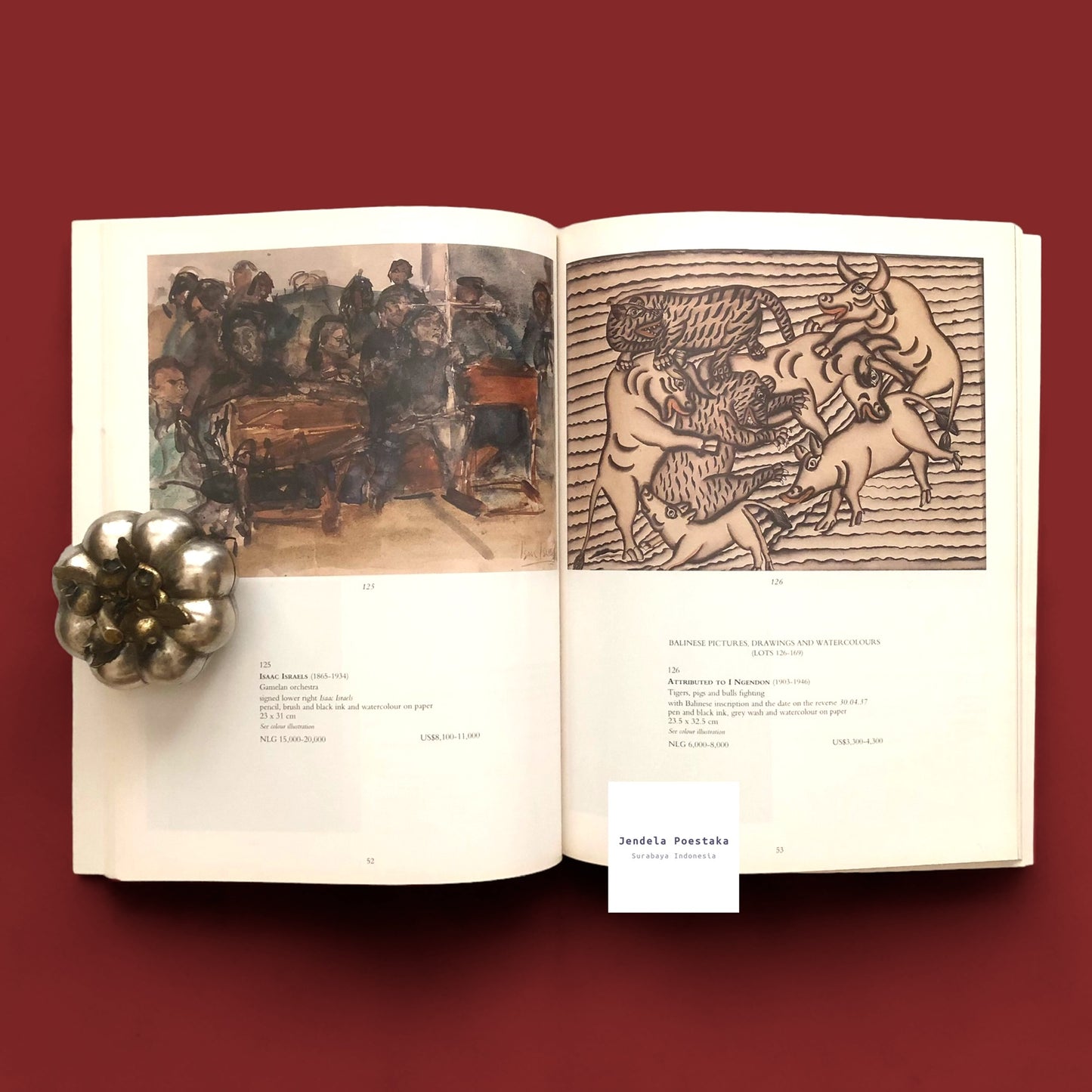 Christie’s Amsterdam: Indonesian Pictures, Watercolours and Drawings, Including the J.Daniels Collection of Sea-Charts, Maps, Prints and Books Relating to the Dutch East-Indies. Thursday, 17 April 1997