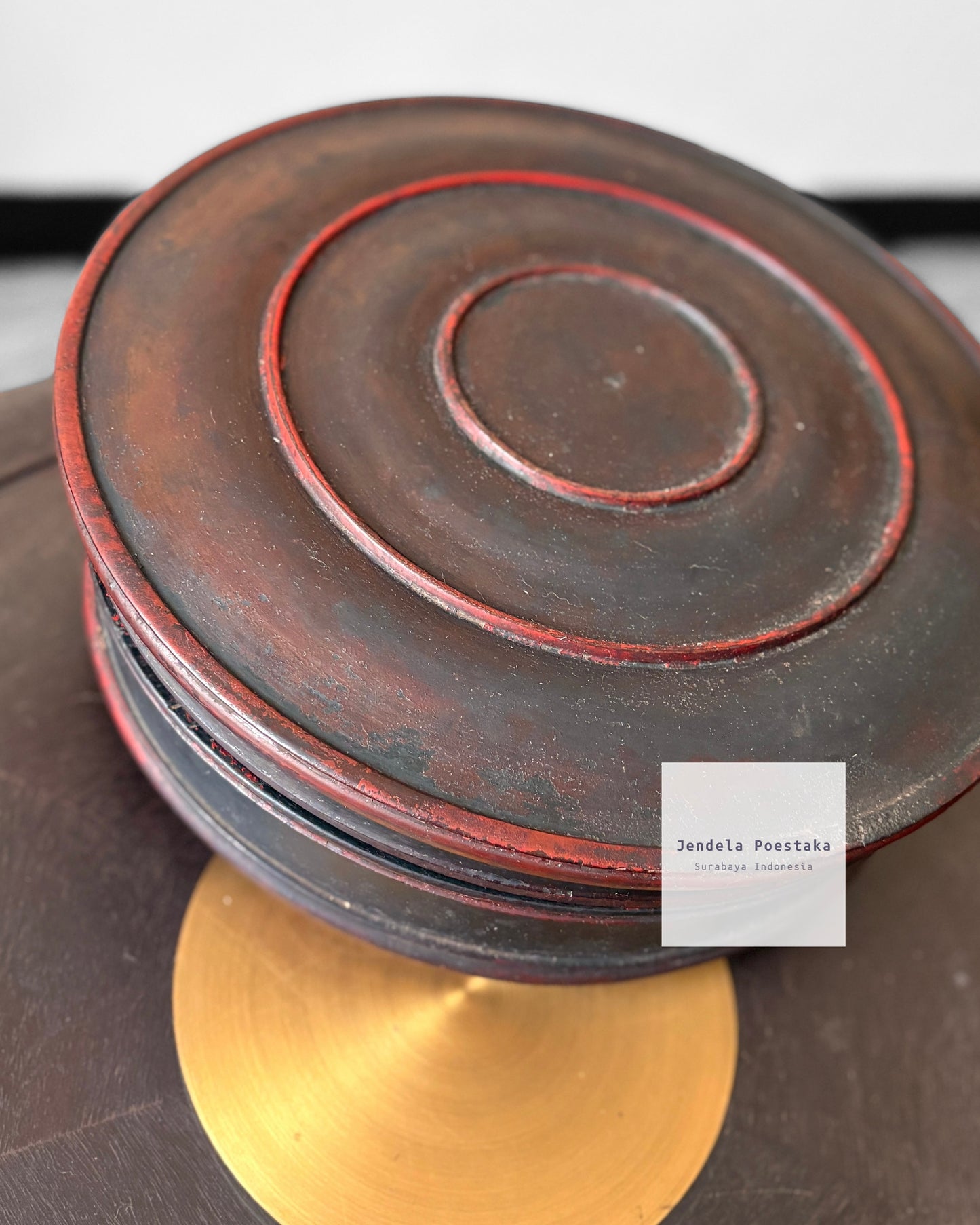Peranakan Chinese Wooden Container (Tenong)
Late 19th – Early 20th Century | Palembang or Java, Indonesia