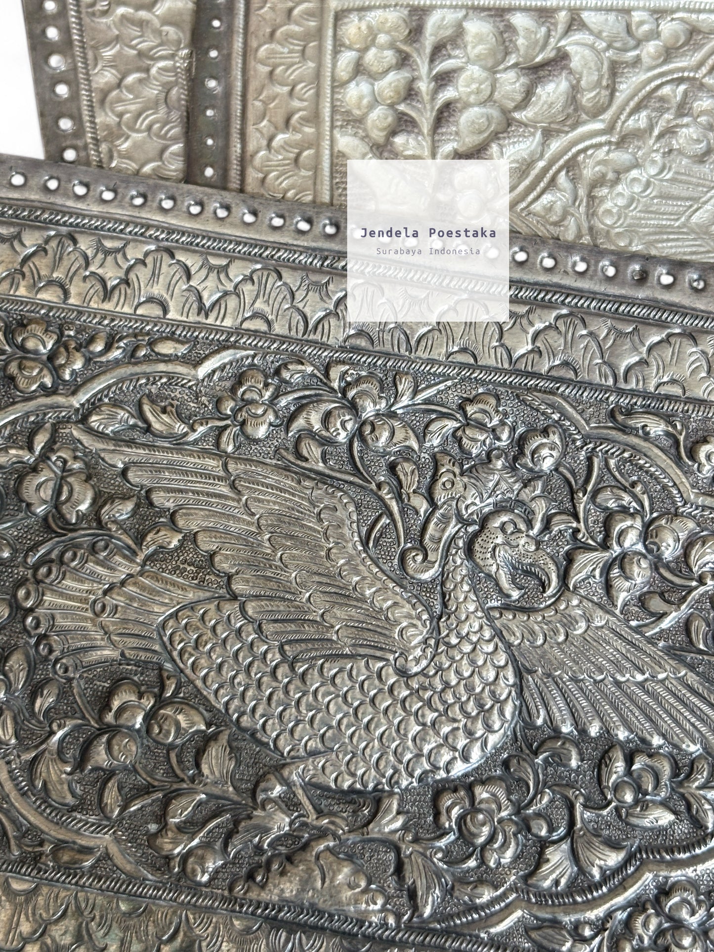 Antique Silver Pillow Ends – Late 19th to Early 20th Century Java