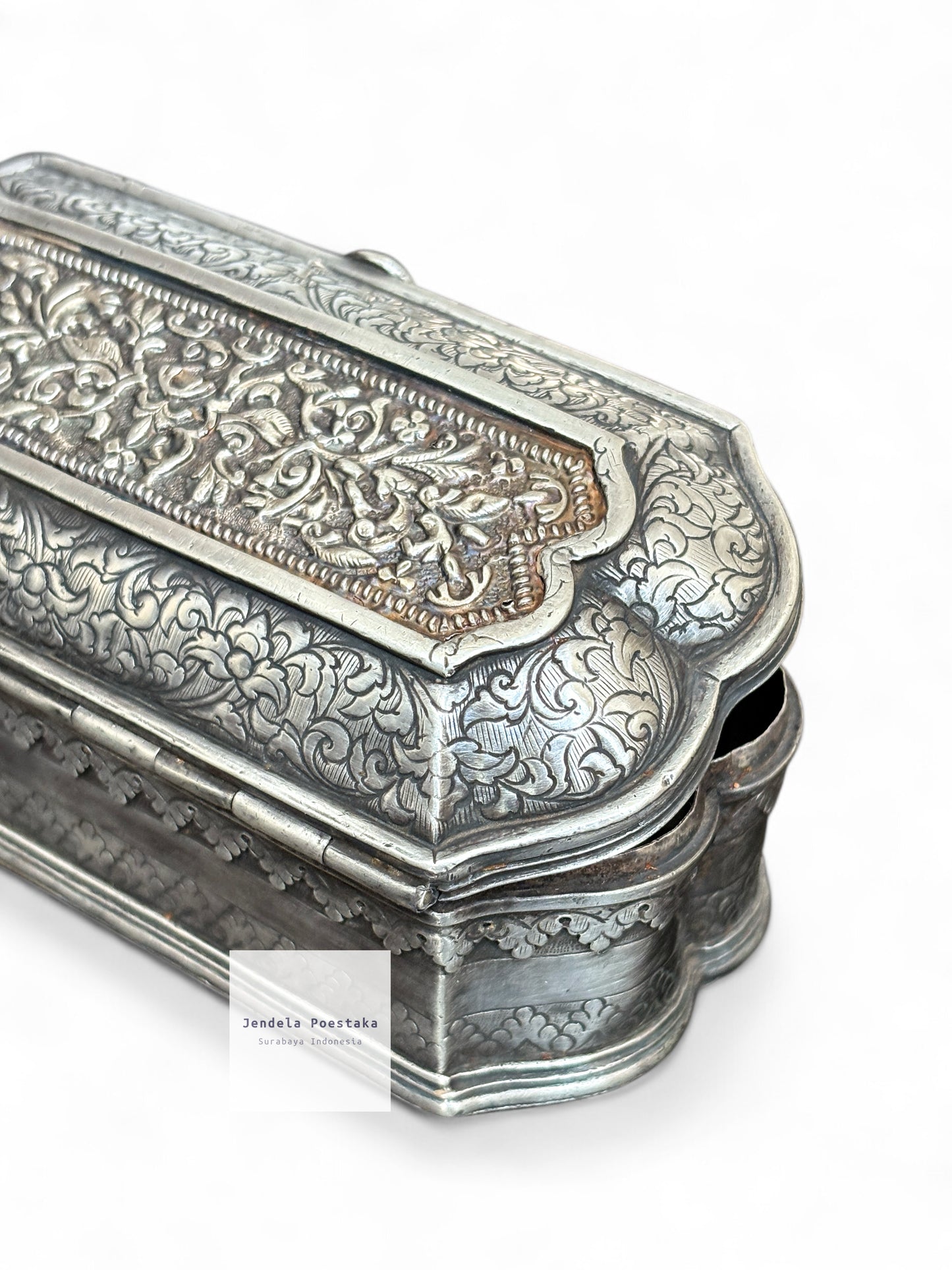 Antique Silver Betel and Tobacco Box – 19th Century Sumatra