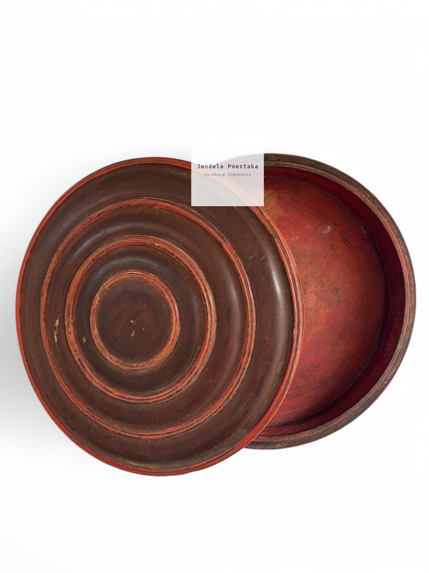 Antique Peranakan Wooden Tenong (Late 19th–Early 20th Century)