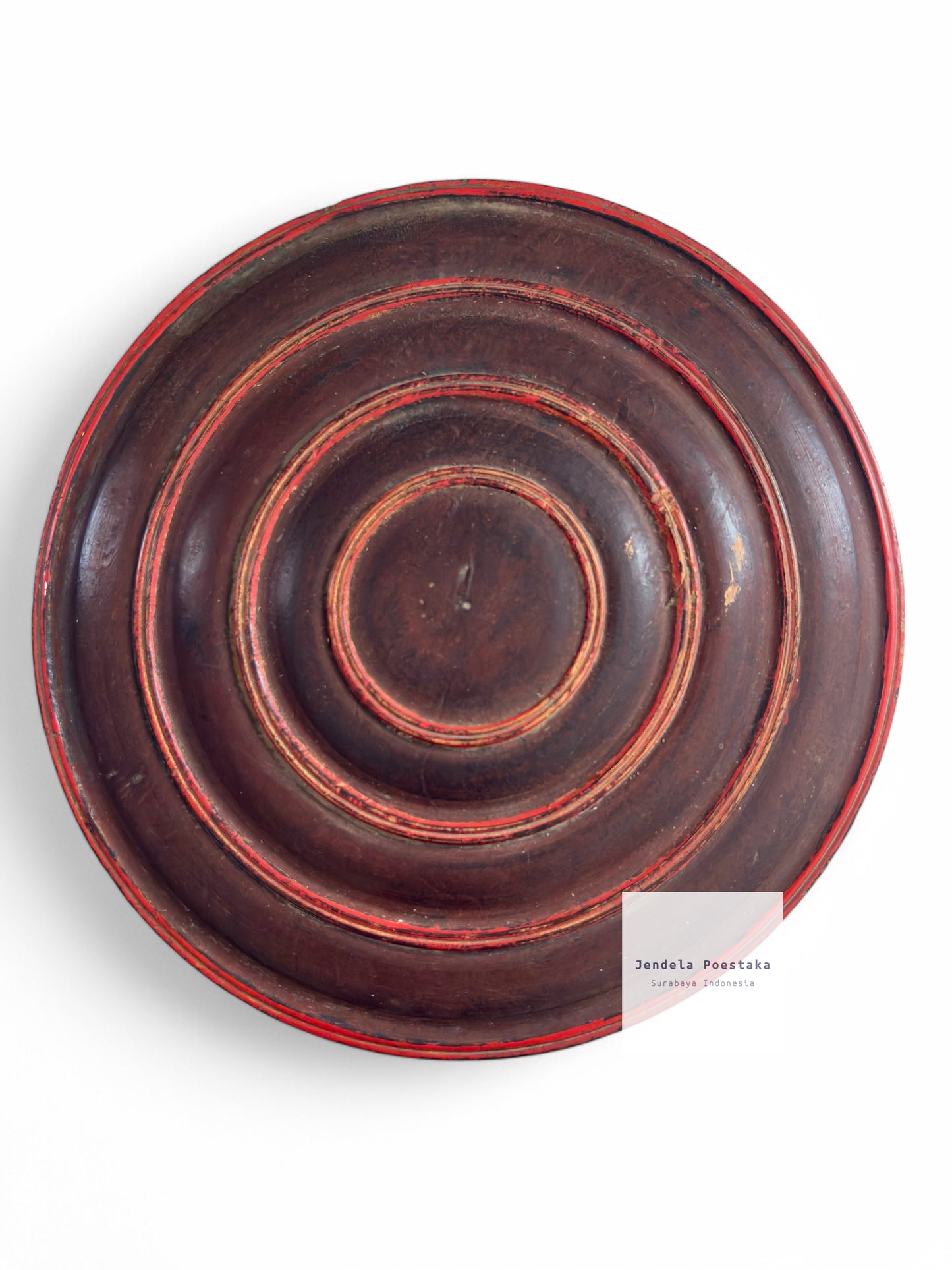 Antique Peranakan Wooden Tenong (Late 19th–Early 20th Century)