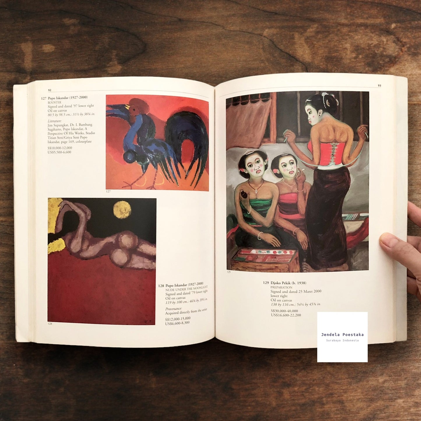 Sotheby’s Singapore: Southeast Asian Paintings. Sunday, 30 September 2001