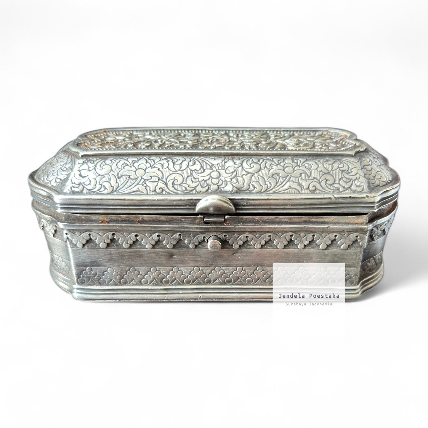 Antique Silver Betel and Tobacco Box – 19th Century Sumatra