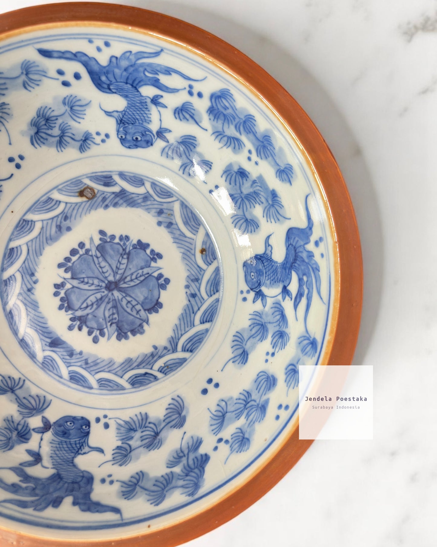 Patiman Ceramic Wash Bowl – 19th Century Batavian Export Porcelain