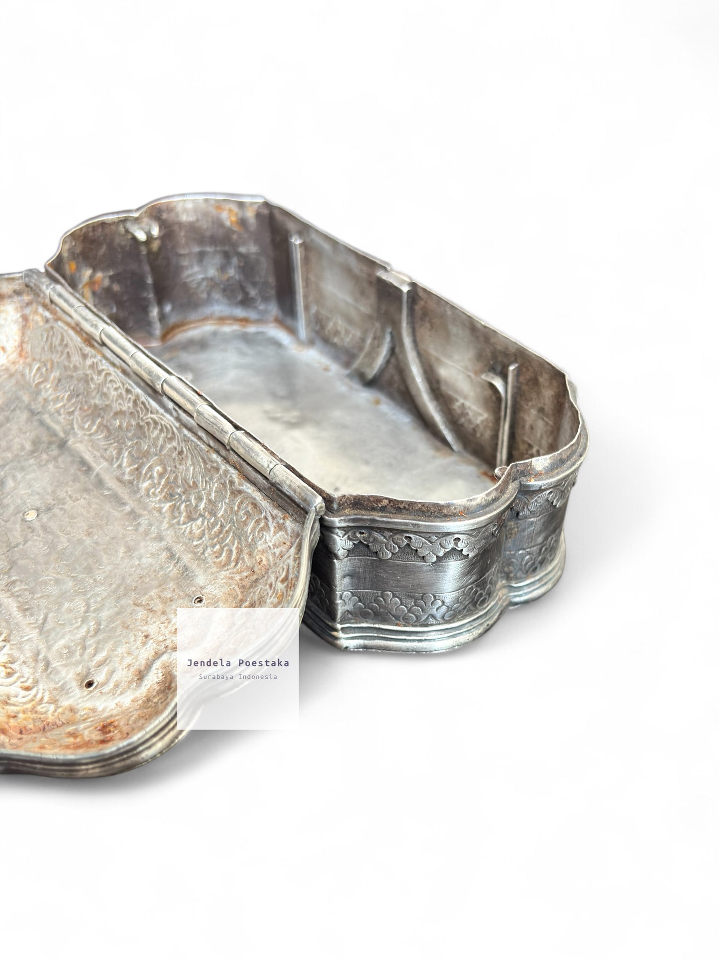 Antique Silver Betel and Tobacco Box – 19th Century Sumatra