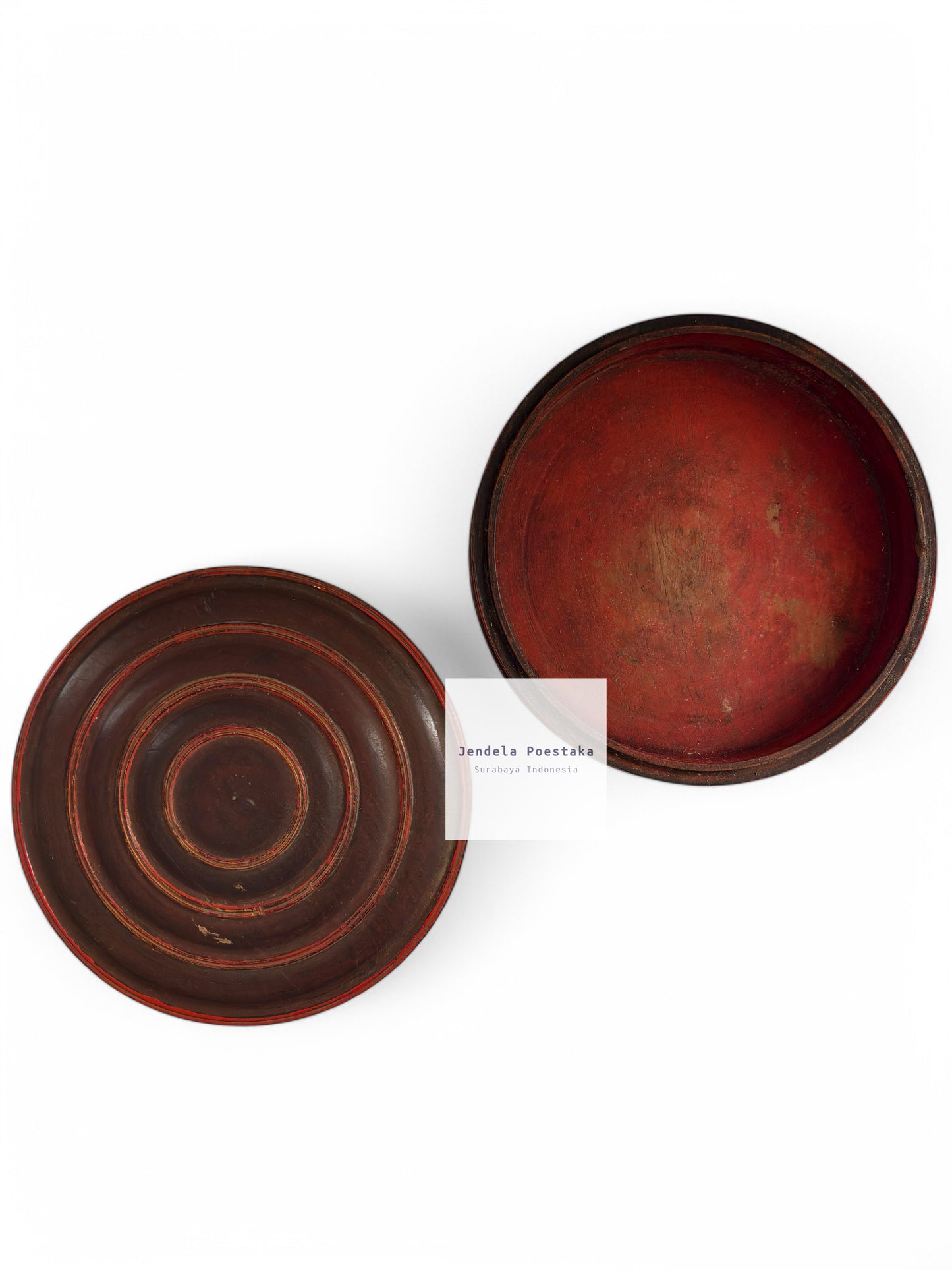 Antique Peranakan Wooden Tenong (Late 19th–Early 20th Century)