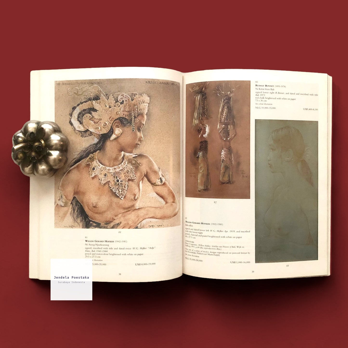 Christie’s Amsterdam: Indonesian Pictures, Watercolours and Drawings, Including the J.Daniels Collection of Sea-Charts, Maps, Prints and Books Relating to the Dutch East-Indies. Thursday, 17 April 1997