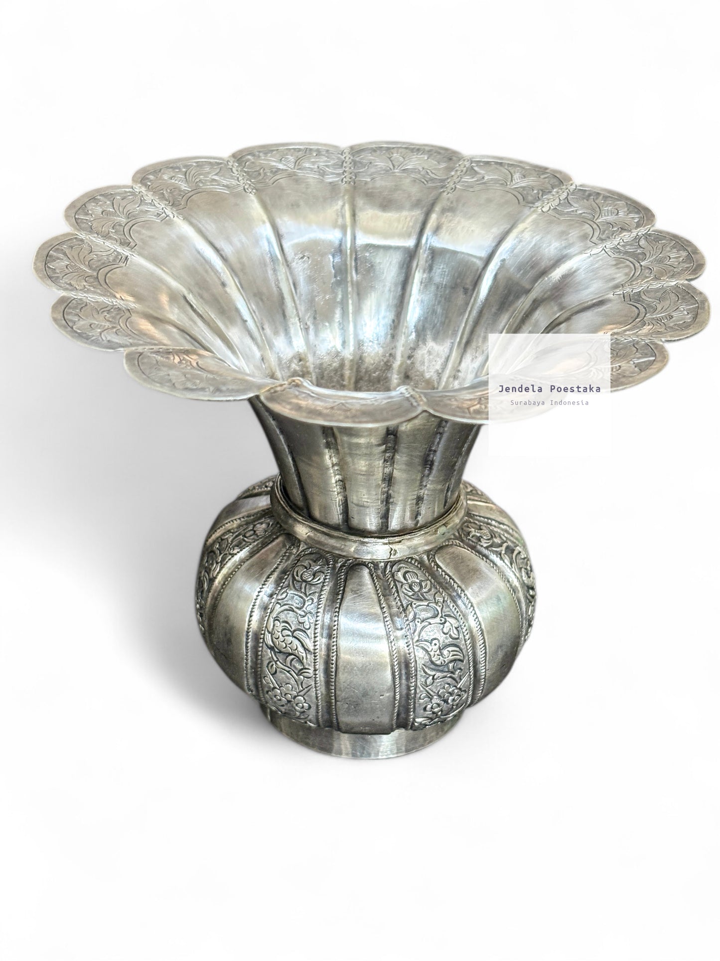 Peranakan Silver Spittoon