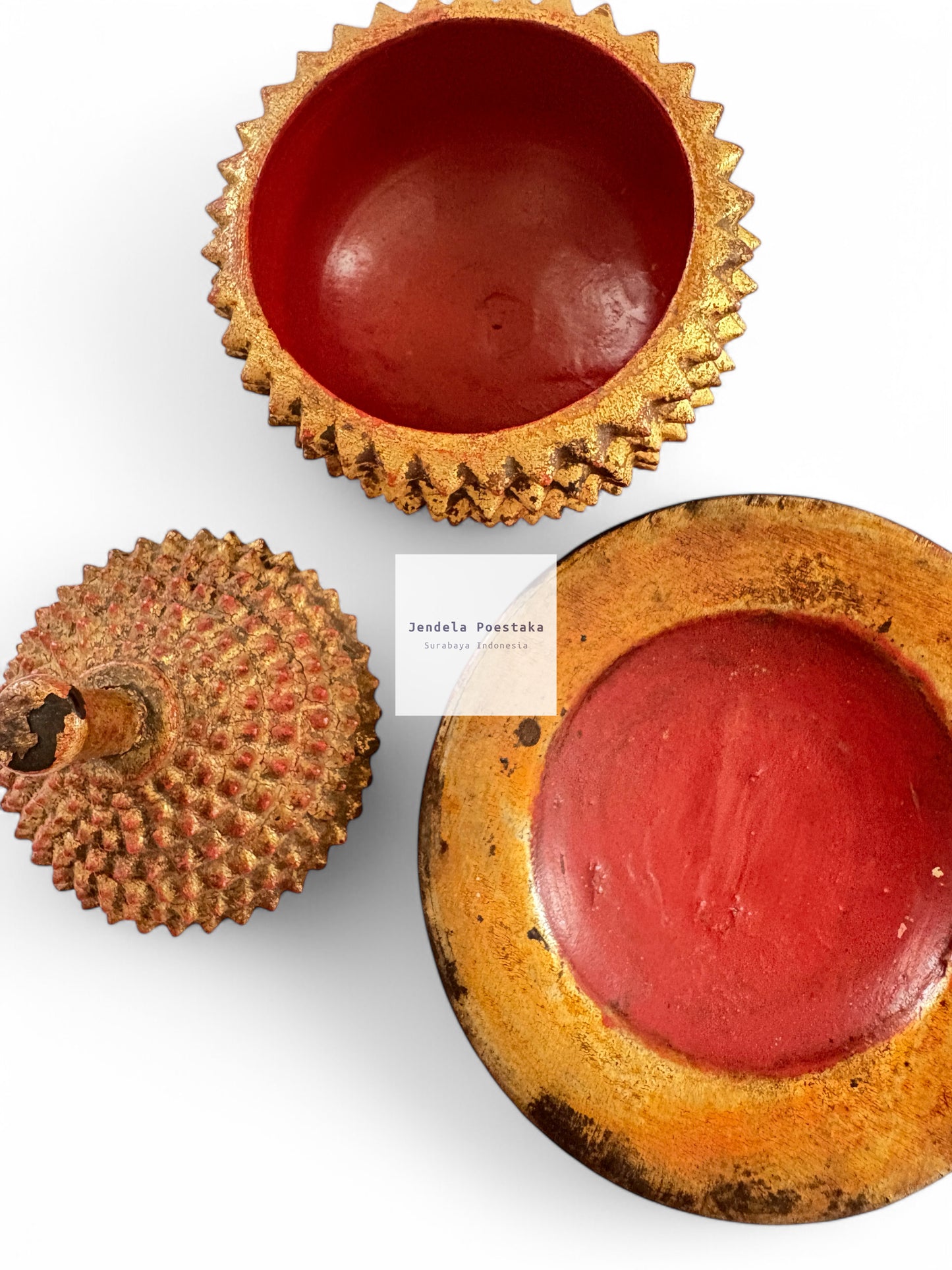 Peranakan Chinese Wooden Box – Durian Fruit Design
Handcrafted | Early 20th Century | Palembang or Java