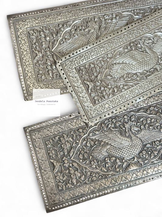 Antique Silver Pillow Ends – Late 19th to Early 20th Century Java