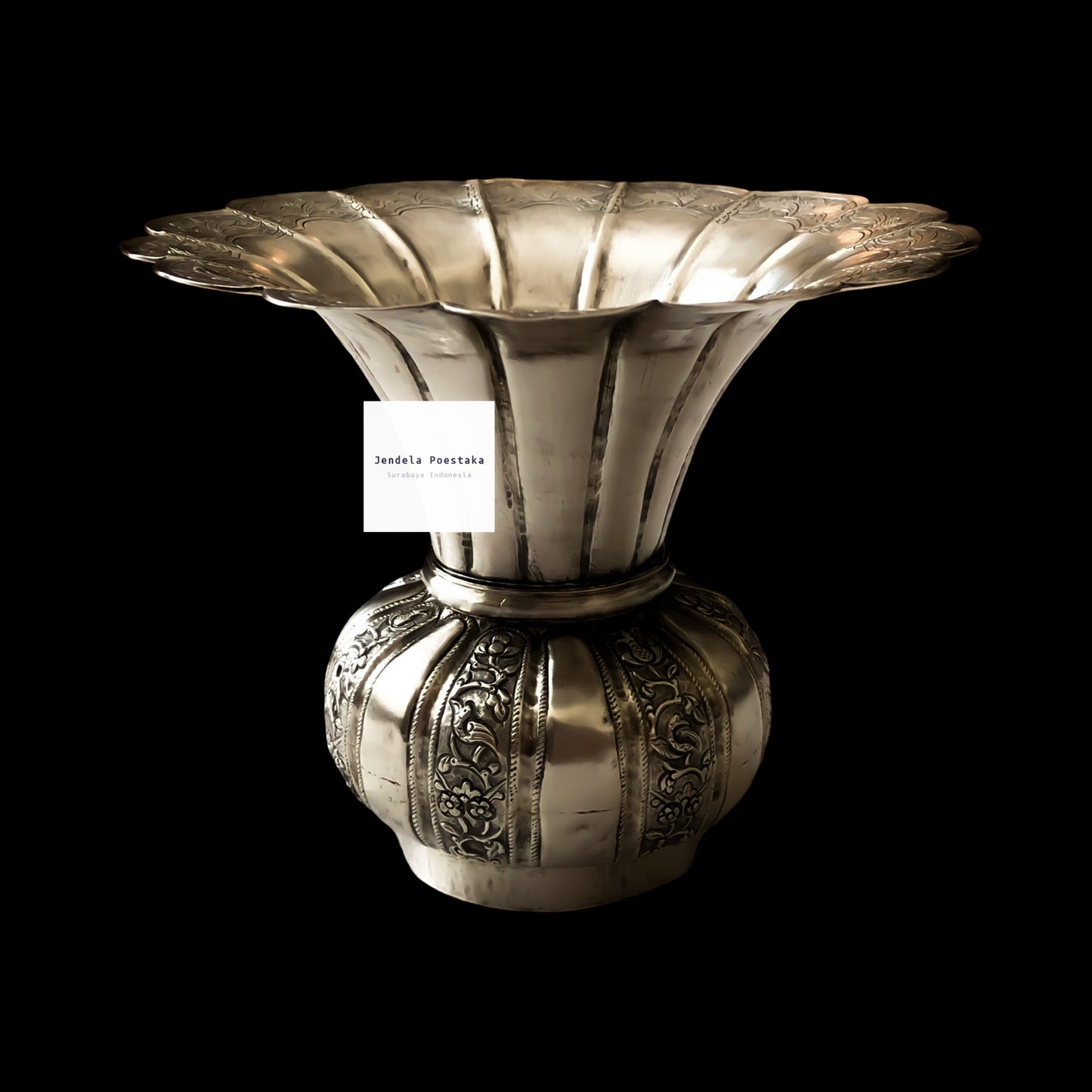 Peranakan Silver Spittoon