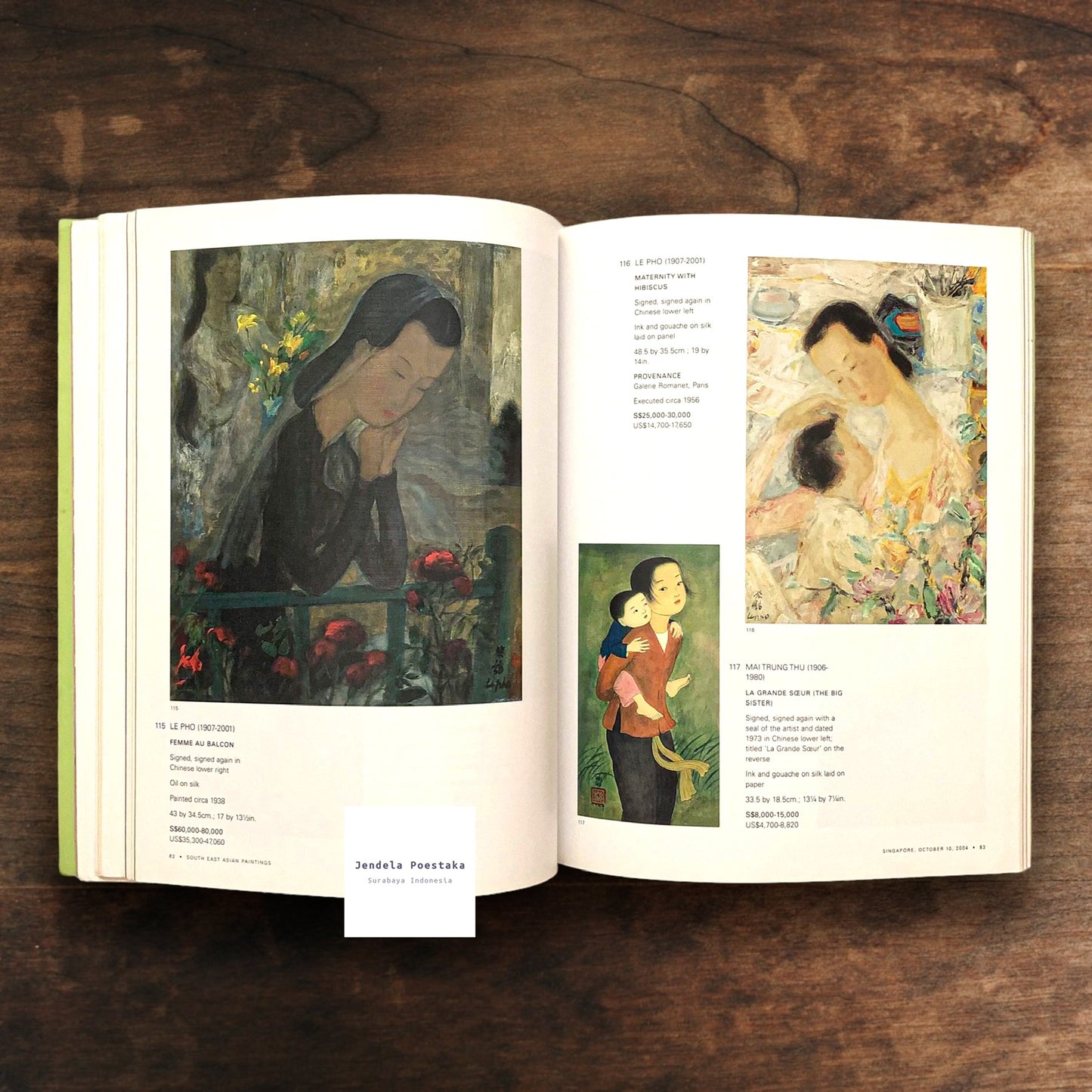 Sotheby’s Singapore: Southeast Asian Paintings. Sunday, 10 October 2004