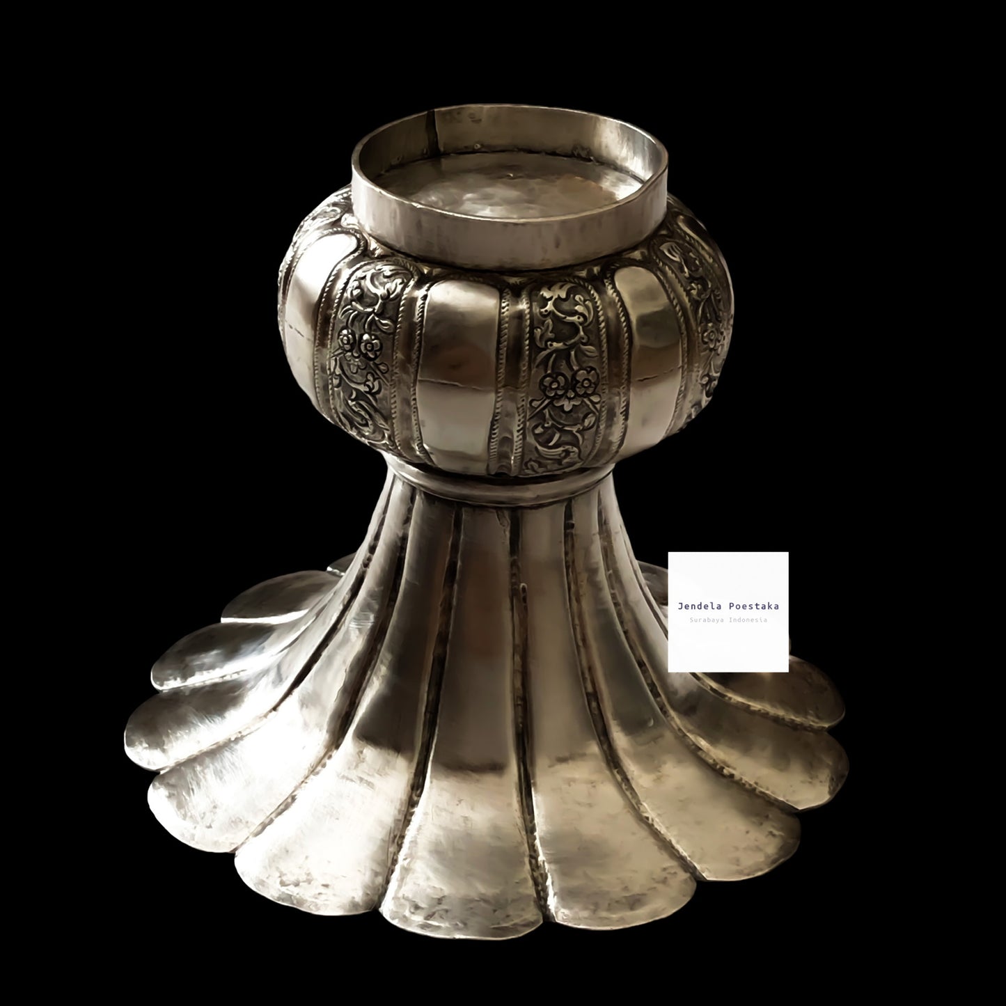 Peranakan Silver Spittoon