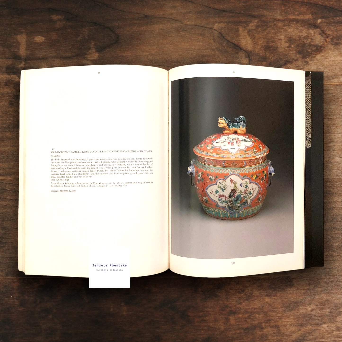 Christie’s Singapore: Straits Chinese Ceramics and Works of Art. Saturday 30 September 1995