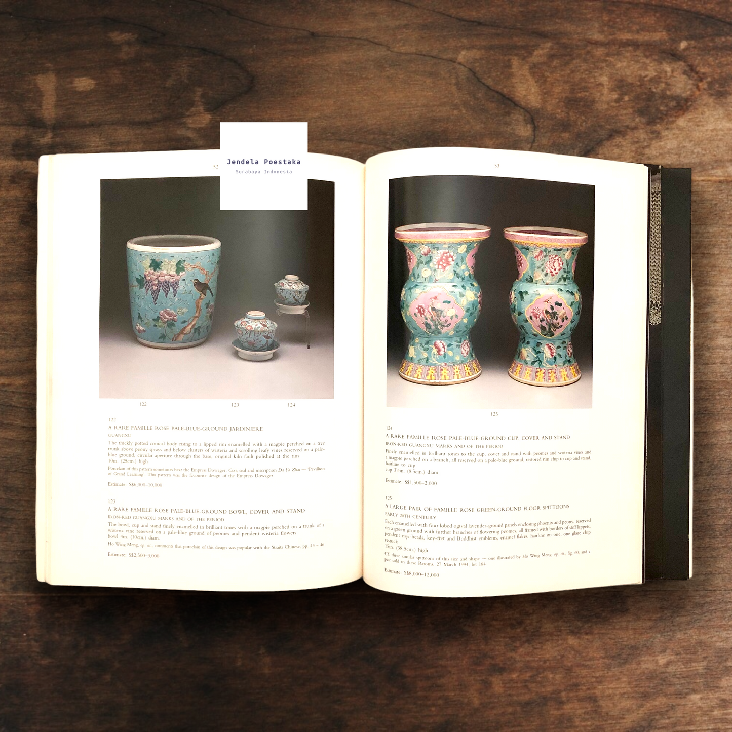 Christie’s Singapore: Straits Chinese Ceramics and Works of Art. Saturday 30 September 1995