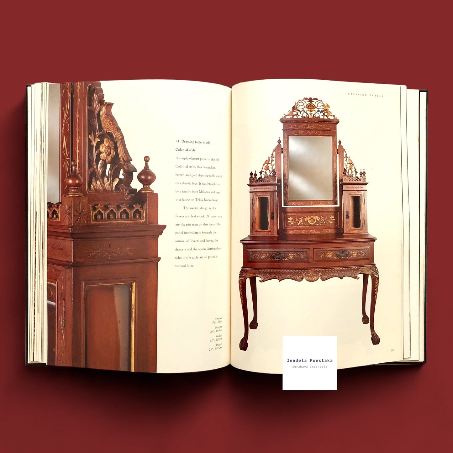 Brown & Gold: Peranakan Furniture from the Late 19th Century to the mid 20th Century